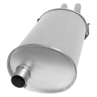 AP Exhaust® - MSL Maximum Aluminized Steel Oval Direct Fit Exhaust Muffler with Inlet Neck and Spout