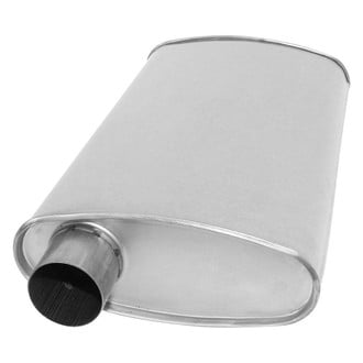 AP Exhaust® - MSL Maximum Aluminized Steel Oval Direct-Fit Exhaust Muffler with Inlet/Outlet Neck
