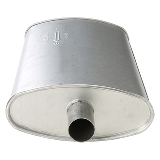 AP Exhaust® - MSL Maximum Aluminized Steel Oval Direct-Fit Exhaust Muffler with Inlet/Outlet Neck