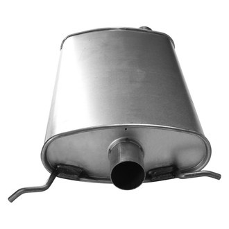 AP Exhaust® - MSL Maximum Aluminized Steel Oval Direct-Fit Exhaust Muffler with Inlet/Outlet Neck