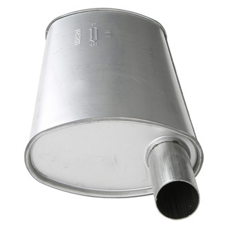 AP Exhaust® - MSL Maximum Aluminized Steel Oval Direct Fit Exhaust Muffler with Inlet / Outlet Neck