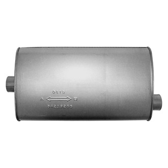 AP Exhaust® - MSL Maximum Aluminized Steel Oval Direct-Fit Exhaust Muffler with Inlet/Outlet Neck
