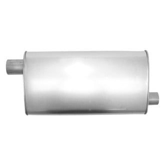 AP Exhaust® - MSL Maximum Aluminized Steel Oval Direct-Fit Exhaust Muffler with Inlet/Outlet Neck