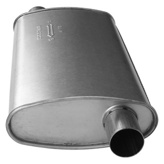 AP Exhaust® - MSL Maximum Aluminized Steel Oval Direct-Fit Exhaust Muffler with Inlet/Outlet Neck