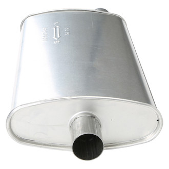 AP Exhaust® - MSL Maximum Aluminized Steel Oval Direct-Fit Exhaust Muffler with Inlet/Outlet Neck