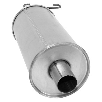 AP Exhaust® - MSL Maximum Front Aluminized Steel Round Direct Fit Exhaust Muffler with Inlet / Outlet Neck