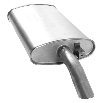 AP Exhaust® - MSL Maximum Aluminized Steel Oval Direct Fit Exhaust Muffler with Inlet Neck and Spout