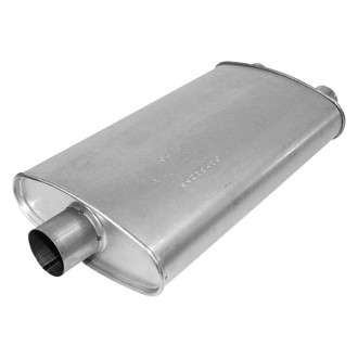 AP Exhaust® - MSL Maximum Aluminized Steel Oval Direct-Fit Exhaust Muffler with Inlet/Outlet Neck
