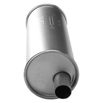 AP Exhaust® - MSL Maximum Aluminized Steel Round Direct-Fit Exhaust Muffler with Inlet/Outlet Neck
