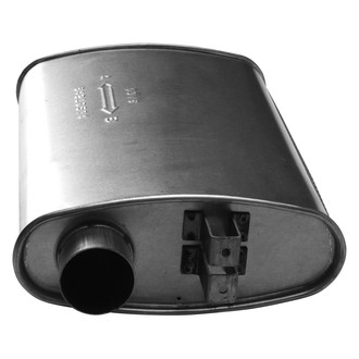 AP Exhaust® - MSL Maximum Aluminized Steel Oval Direct-Fit Exhaust Muffler with Inlet/Outlet Neck