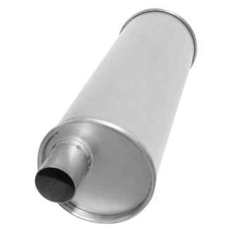 AP Exhaust® - MSL Maximum Aluminized Steel Round Direct-Fit Exhaust Muffler with Inlet Neck and Spout