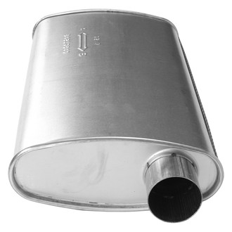 AP Exhaust® - MSL Maximum Aluminized Steel Oval Direct-Fit Exhaust Muffler with Inlet/Outlet Neck