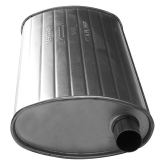 AP Exhaust® - MSL Maximum Aluminized Steel Oval Direct-Fit Exhaust Muffler with Inlet/Outlet Neck