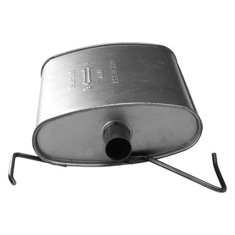 AP Exhaust® - MSL Maximum Aluminized Steel Oval Direct Fit Exhaust Muffler with Inlet / Outlet Neck