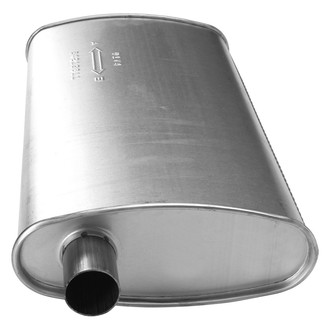 AP Exhaust® - MSL Maximum Aluminized Steel Oval Direct Fit Exhaust Muffler with Inlet / Outlet Neck