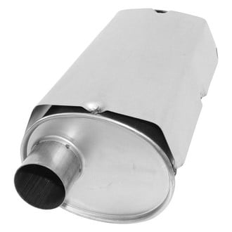 AP Exhaust® - MSL Maximum Oval Direct Fit Exhaust Muffler with Inlet / Outlet Neck