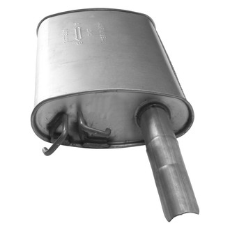 AP Exhaust® - MSL Maximum Aluminized Steel Oval Direct-Fit Exhaust Muffler with Inlet Neck and Spout