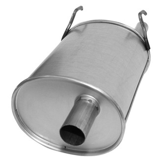 AP Exhaust® - MSL Maximum Aluminized Steel Oval Direct-Fit Exhaust Muffler with Inlet Neck and Spout