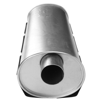 AP Exhaust® - MSL Maximum Aluminized Steel Oval Direct Fit Exhaust Muffler with Inlet / Outlet Neck