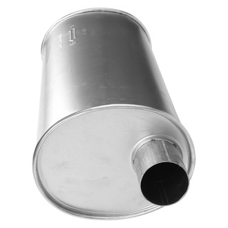 AP Exhaust® - MSL Maximum Aluminized Steel Oval Direct-Fit Exhaust Muffler with Inlet/Outlet Neck