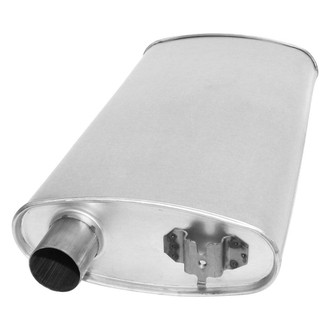AP Exhaust® - MSL Maximum Aluminized Steel Oval Direct-Fit Exhaust Muffler with Inlet/Outlet Neck