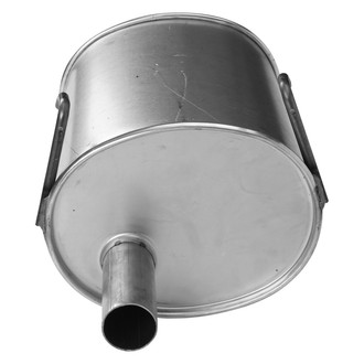 AP Exhaust® 700169 - MSL Maximum Aluminized Steel Oval Direct Fit Exhaust Muffler with Inlet Neck and Spout