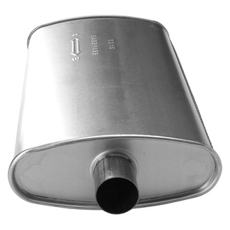 AP Exhaust® - MSL Maximum Aluminized Steel Oval Direct-Fit Exhaust Muffler with Inlet/Outlet Neck
