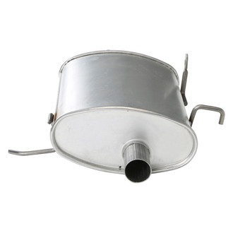 AP Exhaust® - MSL Maximum Aluminized Steel Oval Direct Fit Exhaust Muffler with Inlet / Outlet Neck