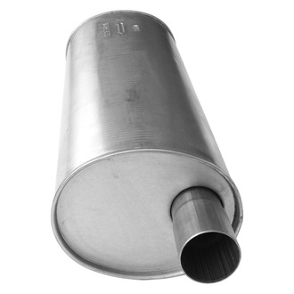 AP Exhaust® - MSL Maximum Aluminized Steel Oval Direct-Fit Exhaust Muffler with Inlet/Outlet Neck