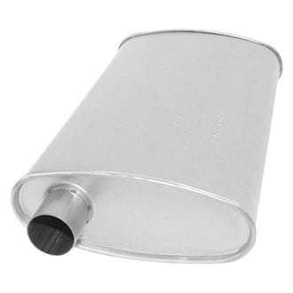 AP Exhaust® - MSL Maximum Aluminized Steel Oval Direct-Fit Exhaust Muffler with Inlet/Outlet Neck