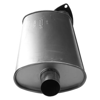 AP Exhaust® - MSL Maximum Aluminized Steel Oval Direct Fit Exhaust Muffler with Flange and Outlet Neck