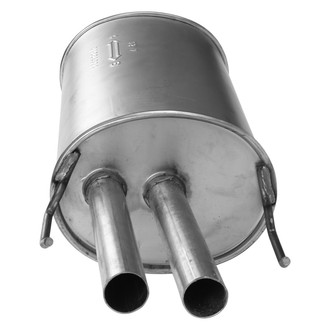 AP Exhaust® - MSL Maximum Aluminized Steel Oval Direct Fit Exhaust Muffler with Inlet Neck and Spout