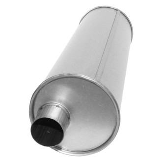 AP Exhaust® - MSL Maximum Aluminized Steel Round Direct-Fit Exhaust Muffler with Inlet/Outlet Neck