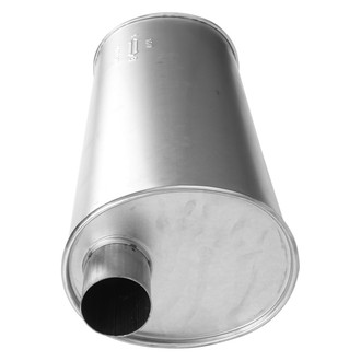 AP Exhaust® - MSL Maximum Aluminized Steel Oval Direct-Fit Exhaust Muffler with Inlet/Outlet Neck