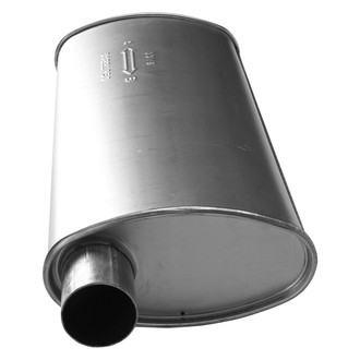 AP Exhaust® - MSL Maximum Oval Direct Fit Exhaust Muffler with Inlet / Outlet Neck