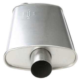 AP Exhaust® - MSL Maximum Aluminized Steel Oval Direct-Fit Exhaust Muffler with Inlet/Outlet Neck