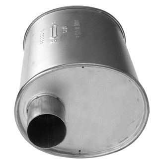AP Exhaust® - MSL Maximum Aluminized Steel Oval Direct-Fit Exhaust Muffler with Inlet/Outlet Neck
