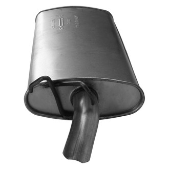 AP Exhaust® - MSL Maximum Aluminized Steel Oval Direct-Fit Exhaust Muffler with Inlet Neck and Spout