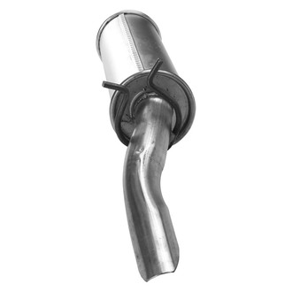 AP Exhaust® - MSL Maximum Aluminized Steel Passenger Side Round Direct-Fit Exhaust Muffler with Inlet Neck and Spout