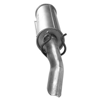 AP Exhaust® - MSL Maximum Aluminized Steel Driver Side Round Direct-Fit Exhaust Muffler with Inlet Neck and Spout