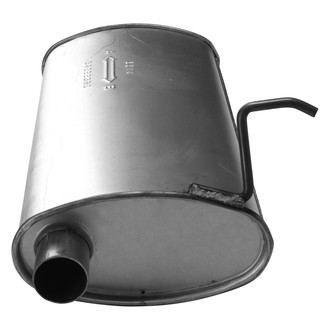 AP Exhaust® - MSL Maximum Aluminized Steel Oval Direct-Fit Exhaust Muffler with Inlet/Outlet Neck