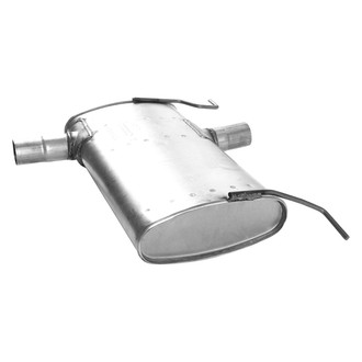 AP Exhaust® - MSL Maximum Aluminized Steel Oval Direct-Fit Exhaust Muffler with Inlet/Outlet Neck