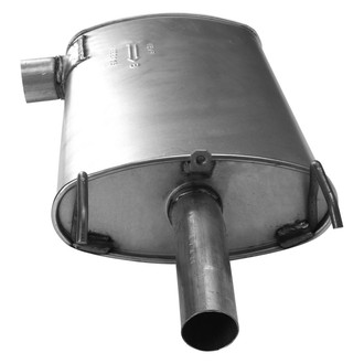 AP Exhaust® - MSL Maximum Aluminized Steel Oval Direct Fit Exhaust Muffler with Inlet Neck and Spout