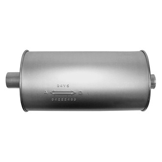 AP Exhaust® - MSL Maximum Aluminized Steel Oval Direct Fit Exhaust Muffler with Inlet / Outlet Neck