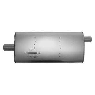 AP Exhaust® - MSL Maximum Aluminized Steel Oval Direct-Fit Exhaust Muffler with Inlet/Outlet Neck