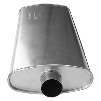 AP Exhaust® - MSL Maximum Aluminized Steel Oval Direct-Fit Exhaust Muffler with Inlet/Outlet Neck
