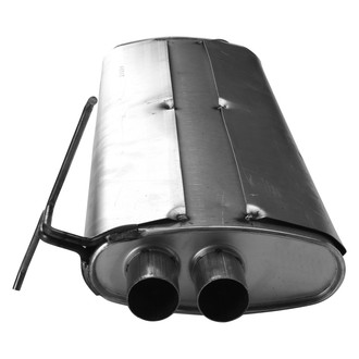 AP Exhaust® - MSL Maximum Aluminized Steel Oval Direct Fit Exhaust Muffler with Inlet / Outlet Neck