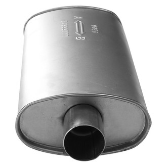 AP Exhaust® - MSL Maximum Oval Direct Fit Exhaust Muffler with Inlet / Outlet Neck
