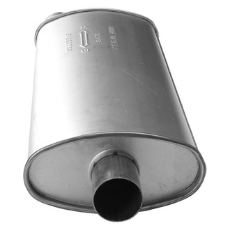 AP Exhaust® - MSL Maximum Aluminized Steel Oval Direct-Fit Exhaust Muffler with Inlet/Outlet Neck