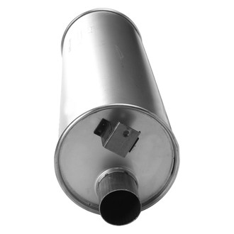 AP Exhaust® - MSL Maximum Aluminized Steel Round Direct-Fit Exhaust Muffler with Inlet/Outlet Neck